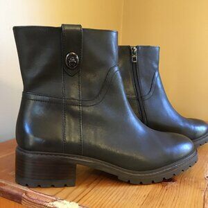 COACH booties, black leather, stylish and comfortable, size 10